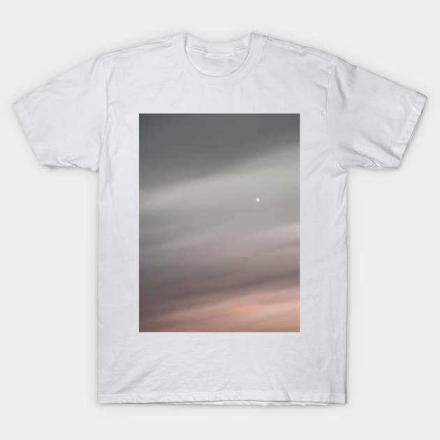 Moonrise over a cloudy sky T-Shirt by Alihassan-Art